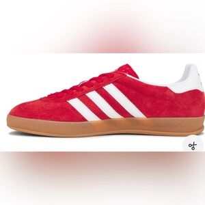 Women’s Adudas Red and White Sneakers